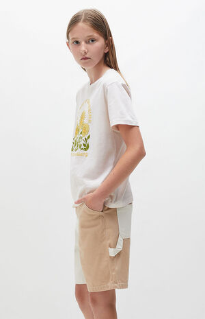 Tan Two-Tone Carpenter Shorts image number 2