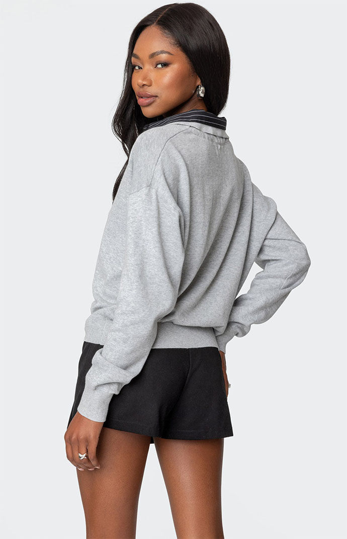 Edikted Rue Double Collared Sweater | PacSun