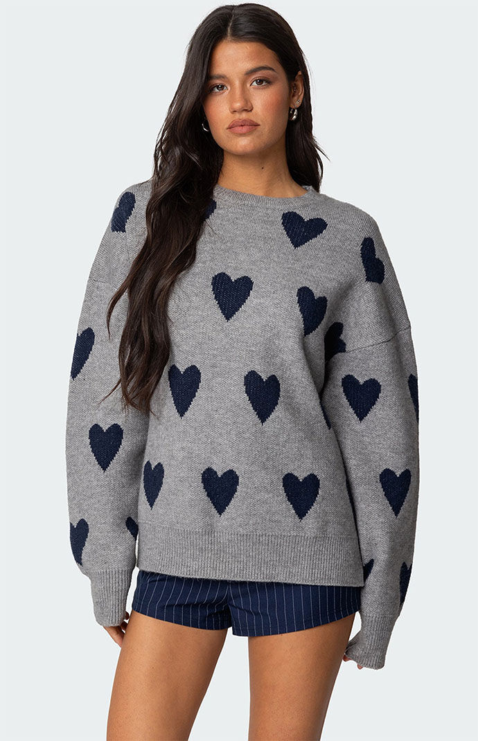 Edikted Big Heart Oversized Sweater