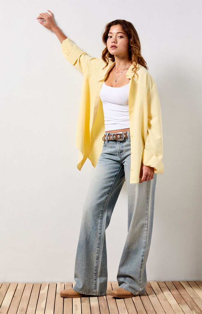 Your Favorite Naomi Long Sleeve Button Down Cover-Up Shirt Your Favorite Naomi Long Sleeve Button Down Cover-Up Shirt