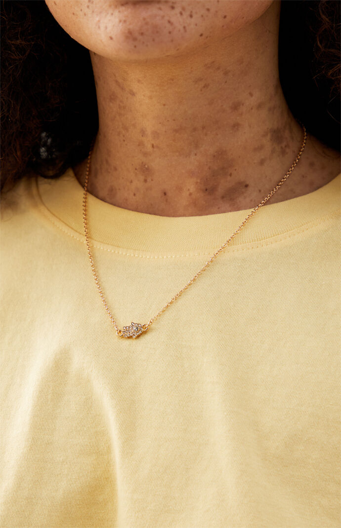 Rhinestone Evil Eye Necklace