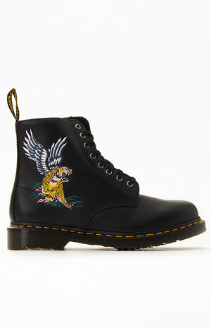 DR MARTENS 1460 Souvenir Embroidered Leather Boots
