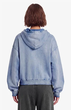 Boxy Badge Zip Up Hoodie image number 3