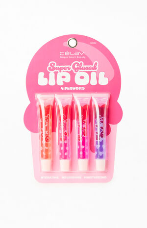 4 Pack Super Glazed Lip Oils image number 1