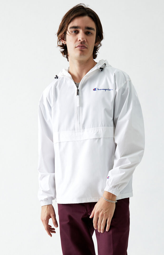 Champion men's hotsell packable jacket white