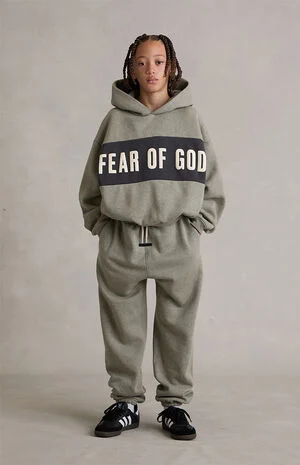 Kids Paneled Cropped Relaxed Hoodie image number 6