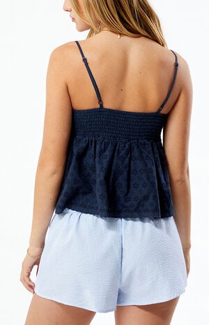 Ruched Bow Tie Babydoll Top image number 4