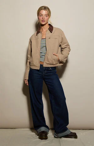 Contrast Collar Barn Jacket image number 1
