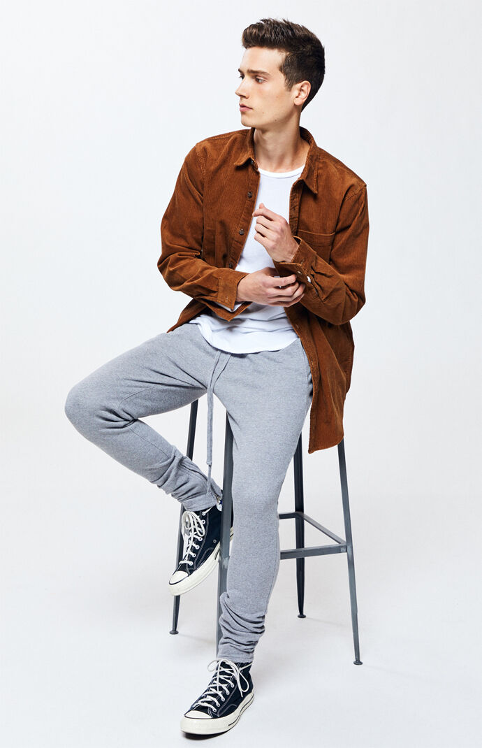 grey skinny pants