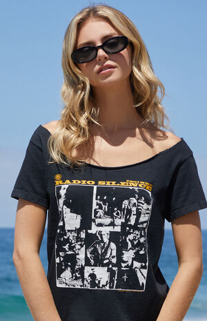 Radio Silence Off-The-Shoulder Short Sleeve T-Shirt image number 1