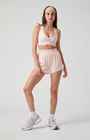 Active Pink Piping Dolphin Hem Track Shorts image number 6