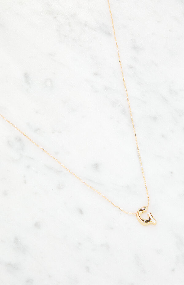 LA Hearts G Initial 14K Gold Plated Necklace