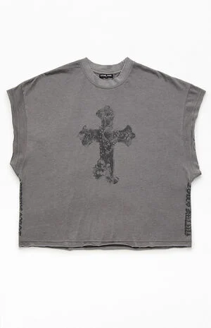 Refuse Limits Cropped Muscle T-Shirt image number 1