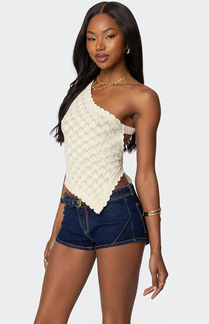 トップス S backless knit tops theredthread THEREDTHREAD / ザレッドスレッド】S backless knit tops