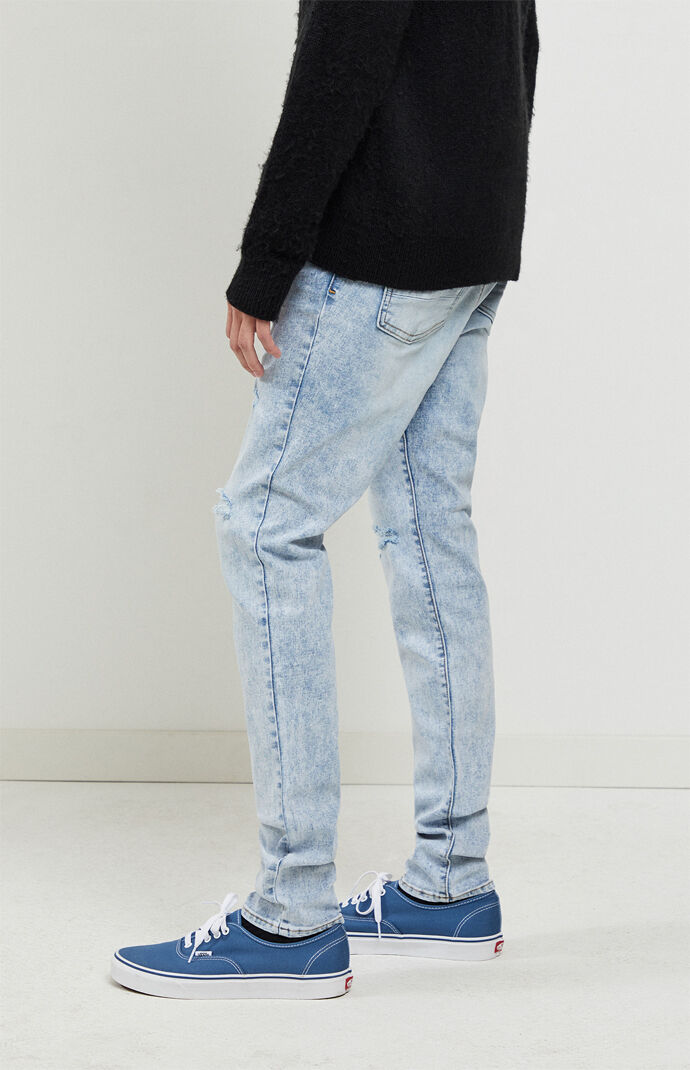Light Ripped Stacked Skinny Jeans