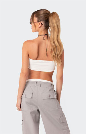 Vivie Ribbed Cut Out Bodysuit image number 4