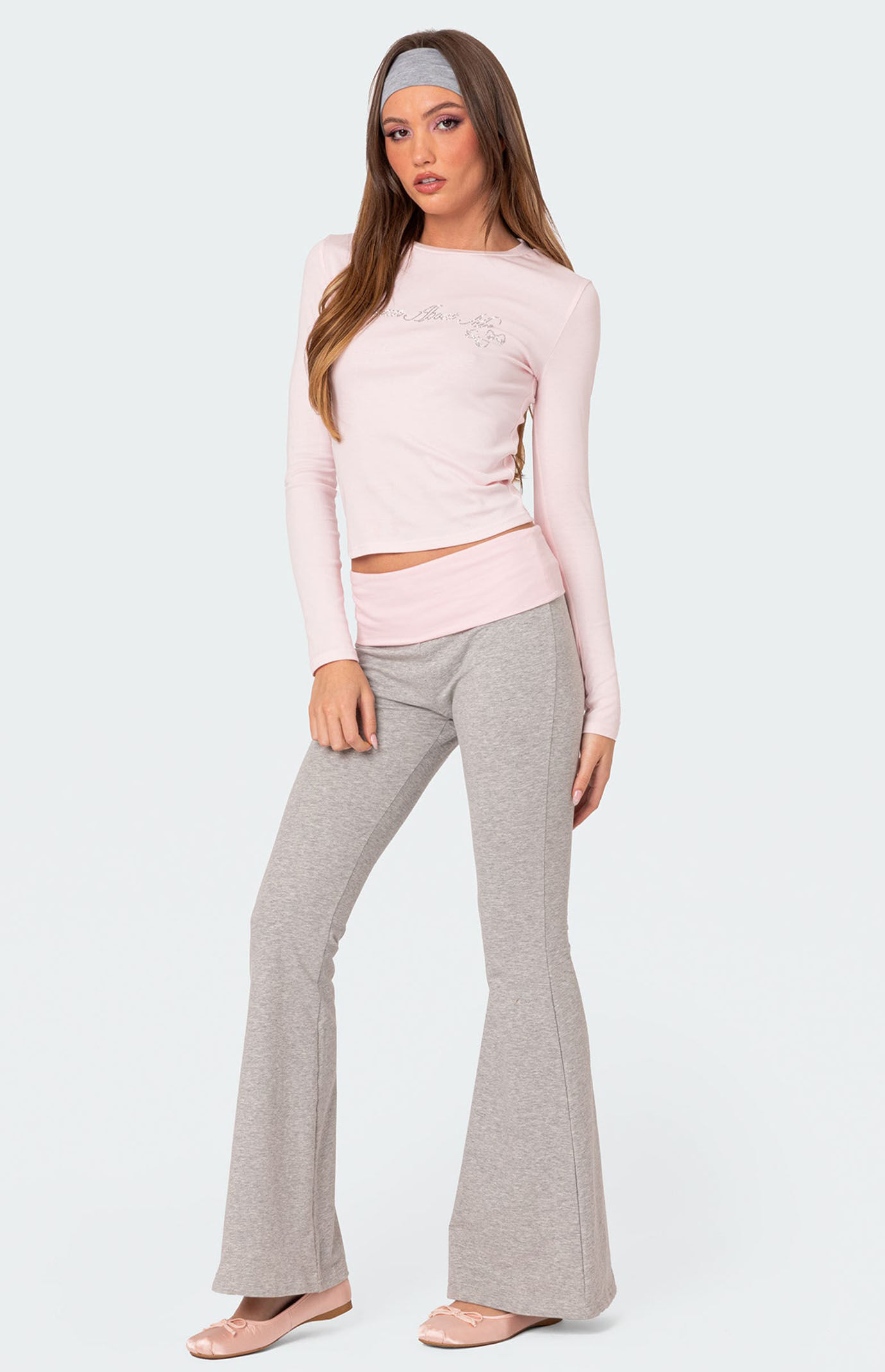 Edikted Molly Contrast Flared Leggings | PacSun