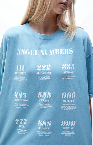 Golden Hour Angel Numbers Oversized T-Shirt
