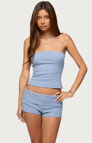 Monikah Striped Built In Bra Tube Top image number 1