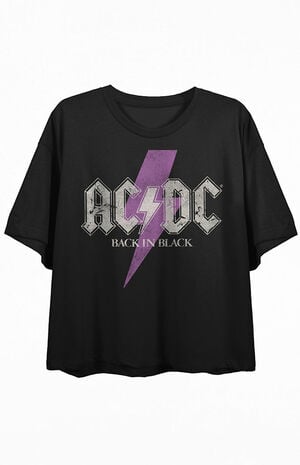 AC/DC Back in Black Cropped T-Shirt image number 1