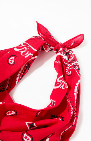 Red Paisley Bandana Red Paisley Bandana image number 4