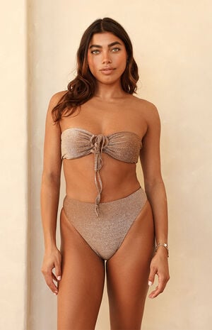 Amalfi String Tie Bandeau Bikini Top image number 1