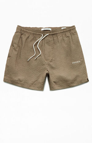 Striped Seersucker 15" Swim Trunks image number 1