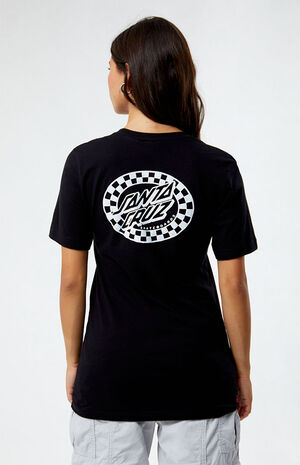 Checker Oval Mono Boyfriend T-Shirt image number 4