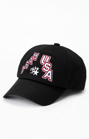 Milano Cortina Team USA Embroidered Flag & Rings Snapback Hat image number 6