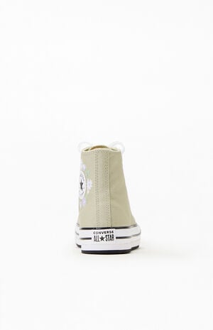 Kids All Star EVA Lift Platform Embroidered Florals High Top Shoes image number 3