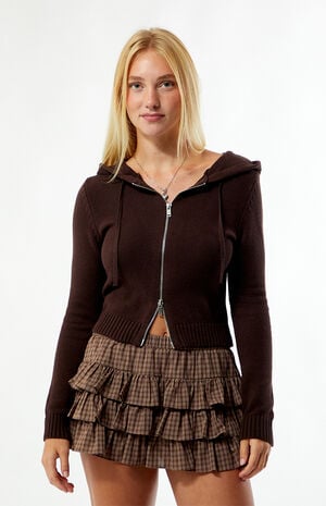 Skylar Zip Up Knit Hoodie image number 2