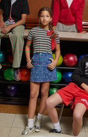 Star Denim Mini Skirt image number 4