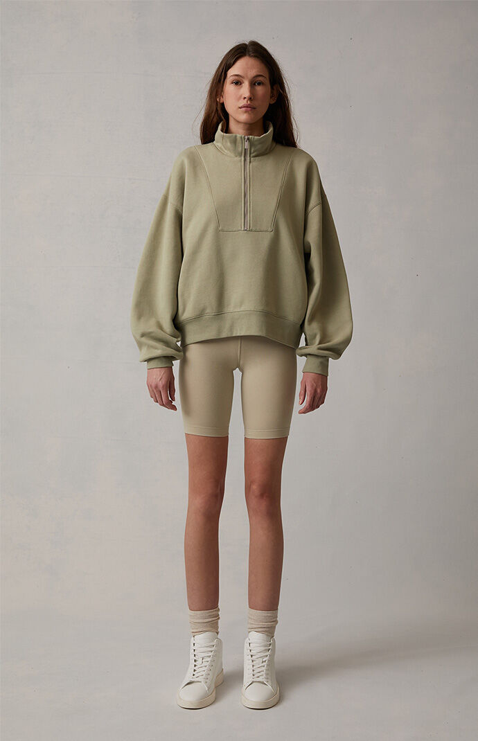 Sea Foam Half-Zip Sweatshirt | PacSun