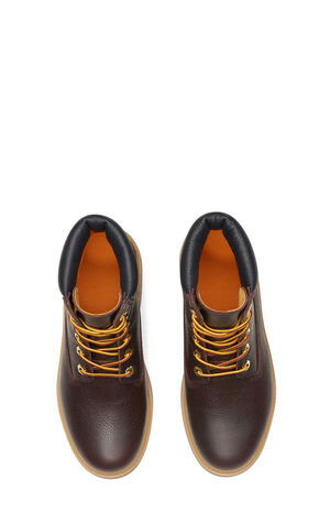 Women's Dark Brown Nubuck Stone Street 6inch Lace-Up Waterproof Boots image number 2