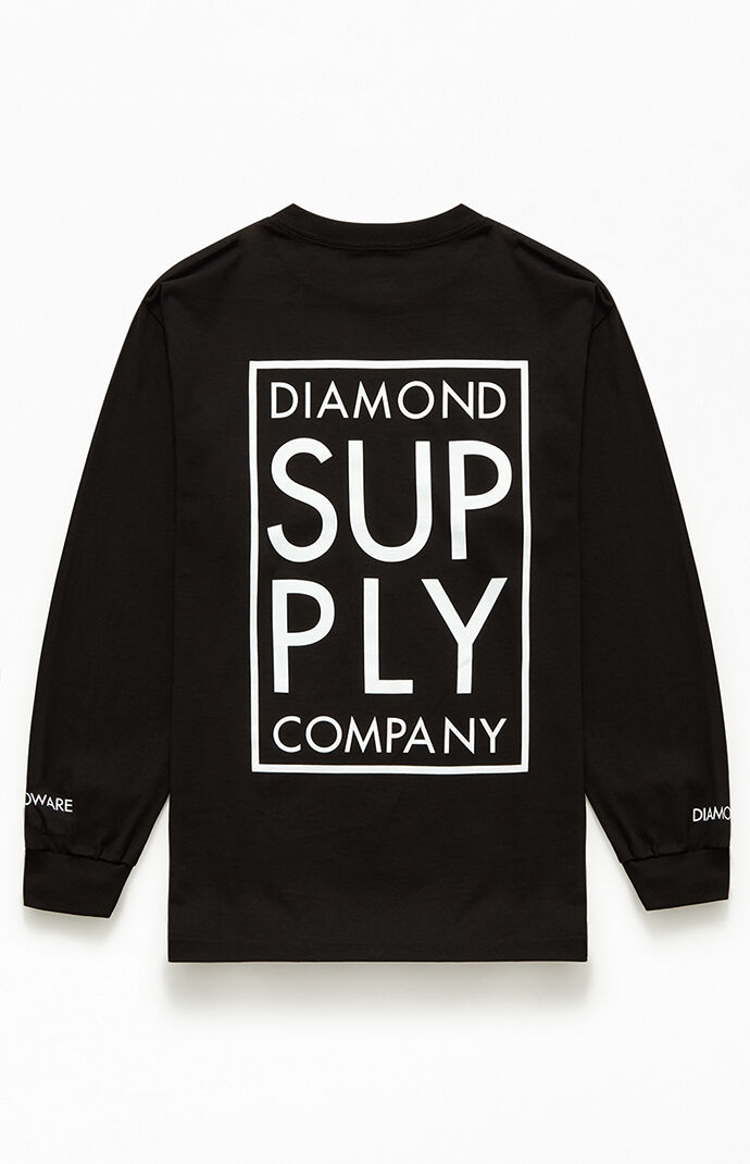Diamond Supply Co Stacked Type Long Sleeve T Shirt Pacsun