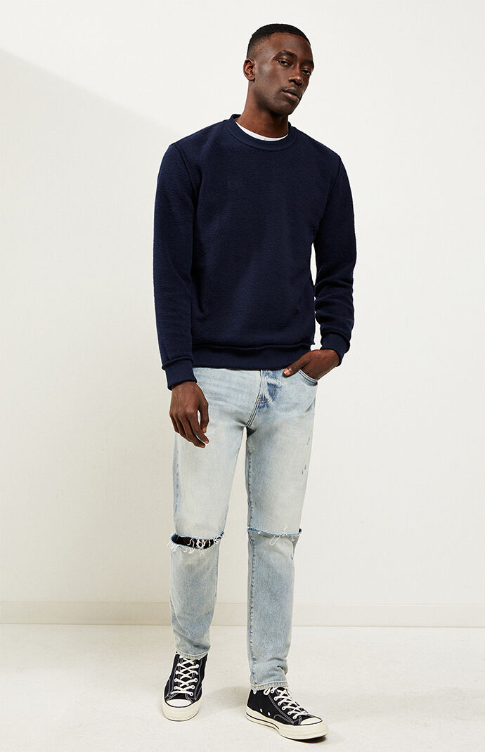 Light Ripped Slim Taper Jeans