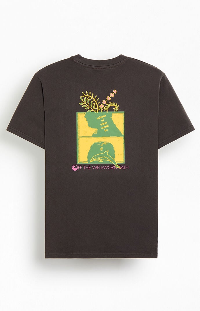 Rhythm Men's Echoes Vintage T-Shirt in Washed Black - Size Medium