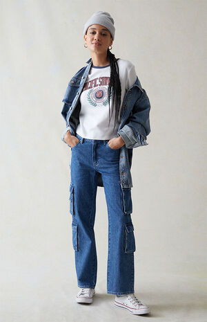 Eco Dark Indigo '90s Straight Leg Jeans image number 2