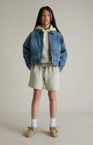 Kids Classic Blue Denim Trucker Jacket image number 6