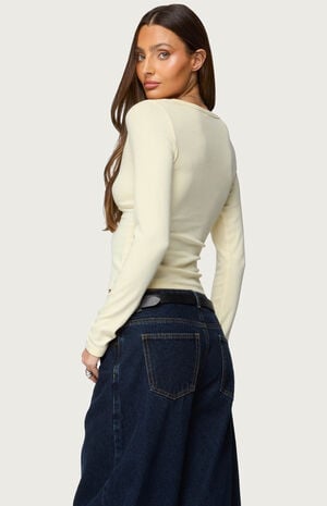 Doron V Neck Long Sleeve Top image number 3