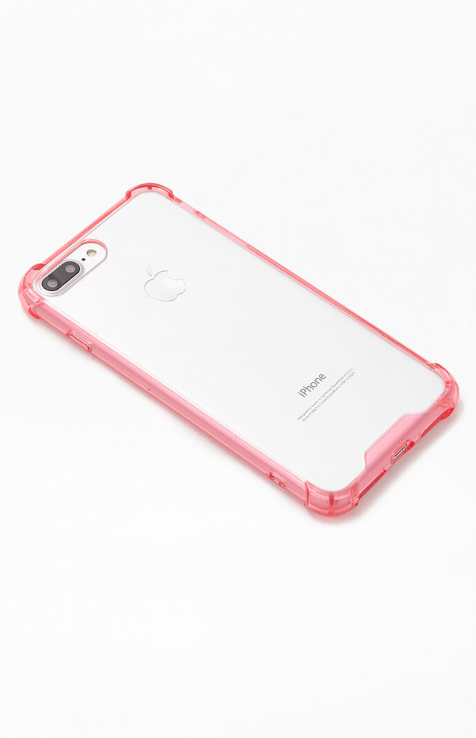 Clear Pink iPhone Plus Case