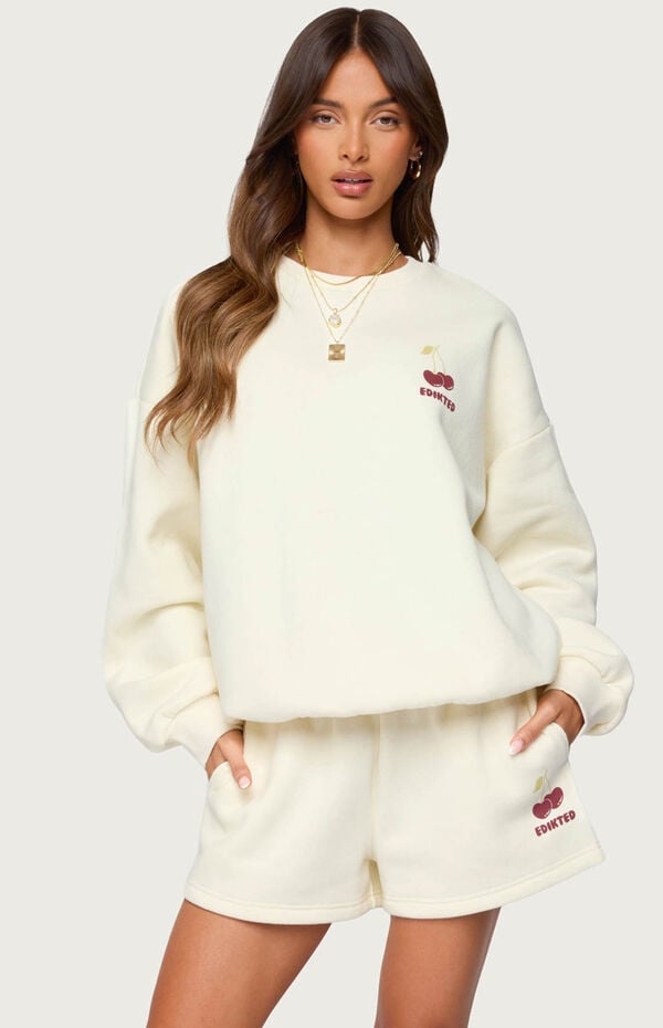 Edikted Cherry Babe Sweatshirt