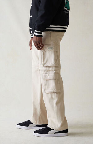 Men's Plus Skinny Rigid Stacked Print Cargo Jeans