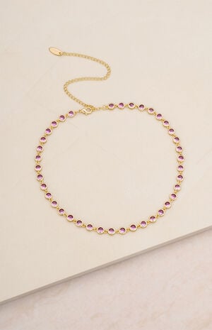 Crystal Disc Necklace image number 2