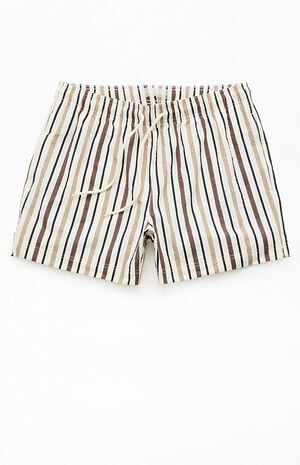 Atoll Striped Seersucker 5" Swim Trunks image number 1
