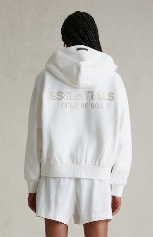 Women's Cloud White Classic Zip Up Hoodie image number 5