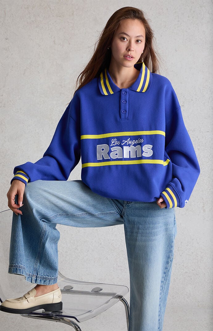 WILD COLLECTIVE x NFL LA Rams Long Sleeve Polo Sweatshirt | Pacsun