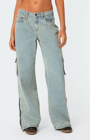 Andi Low Rise Cargo Jeans image number 3