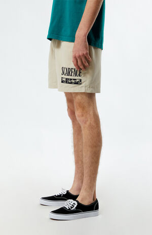 Cream Scarface Swim 4.5" Trunks image number 3