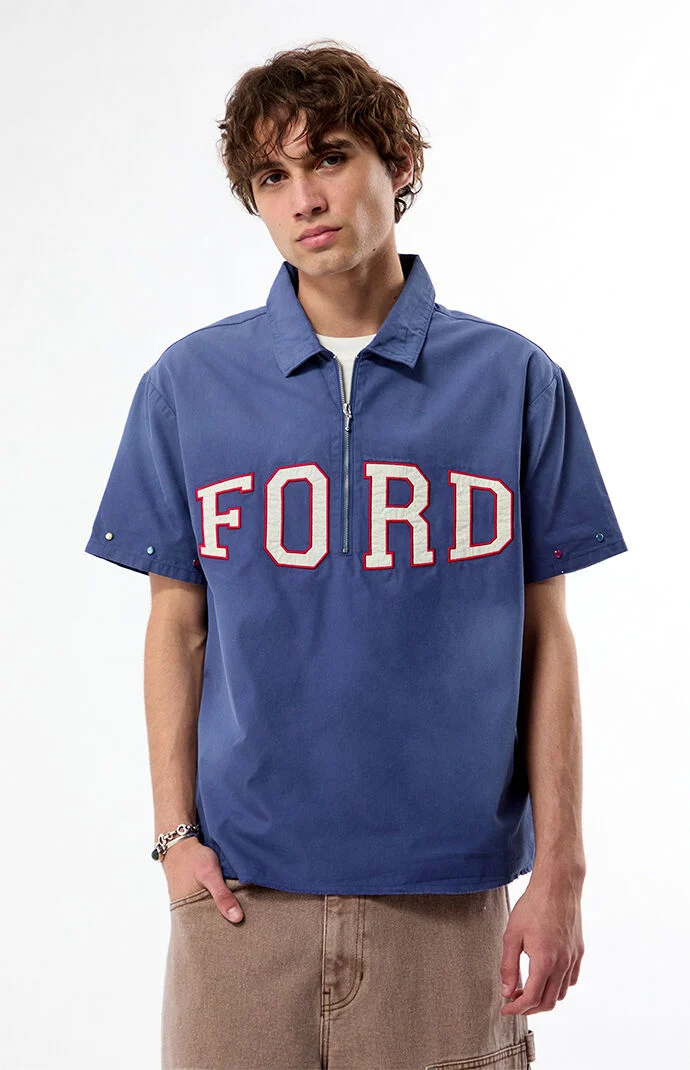 FORD Quarter Zip Stud Shirt
